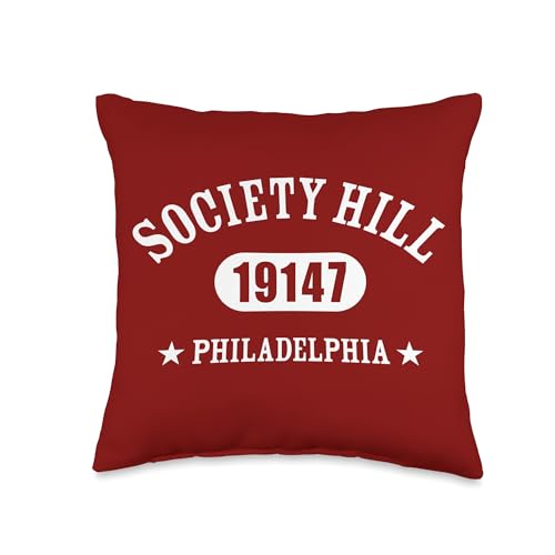 SOCIETY HILL Philadelphia PA 19147 Classic Athletic Design Throw Pillow