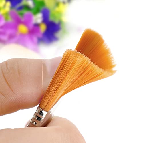 Image of KRAFTMASTERS 4 Pcs Wooden Handle Flat Utility Paint Brush Set for Acrylic, Oil Painting
