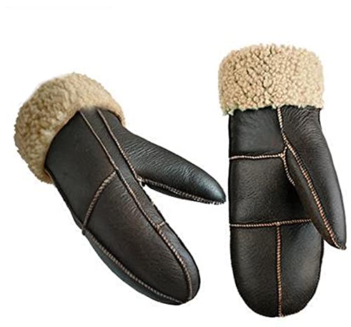 Gants de ski chauds en cuir pour homme et femme outdoor hiver