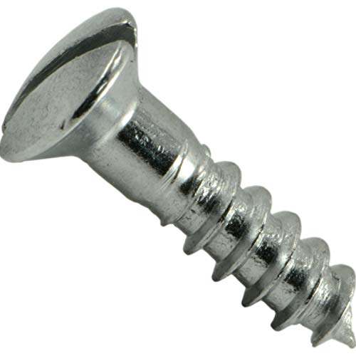 Tornillos para madera Hard-to-Find Fastener ovalados con ranura, 4 x 1/2, paquete de 60 piezas miniatura 1