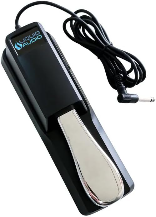 Deluxe Keyboard Sustain Pedal - Universal Pedal Ideal for Yamaha, Casio, Roland, Korg, Behringer, Moog Keyboards - Includes Polarity Switch, 1/4" Input Plug, and Extended 6.5ft Cable