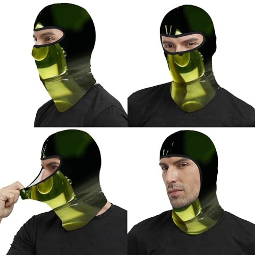 Balaclava para hombres y mujeres con diseño de caracol de vidrio, máscara facial térmica para clima frío, equipo de motocicleta, máscara de esquí para invierno miniatura 5