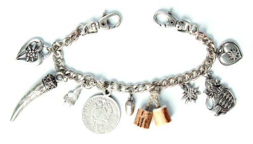 Enzianblau Charivari, Trachtenkette, Tracht, Bayern, Lederhose, Dirndl, Trachtenschmuck, Kette für die Lederhose (Länge 32 cm) Cover