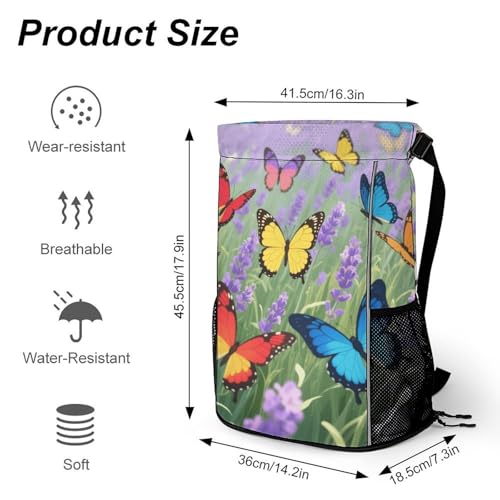 Mochila con cordón para el gimnasio que separa tus zapatillas de forma limpia 2