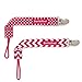 BooginHead Baby Newborn PaciGrip Pacifier Clip, Holder, Toy, Teether, Soothie, Universal Loop Girl, Pink Chevron, Pink Polka Dots, 2 Pack