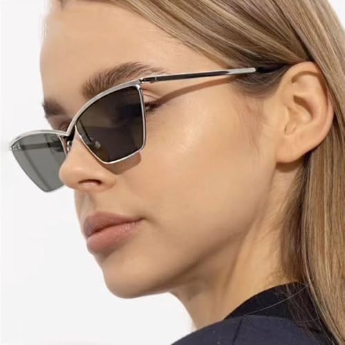 Metal Retro Sunglasses For Ladies Fashion Cat Eye Sunscreen Suneyeglass Beach Protection Vacation2