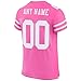 HUYNKANG Pink Football Jersey, Custom Football Jersey, Men's Football Clothing, Large, Short Sleeve, Crew Neck, Polyester Blend, All Seasons, 1 Count