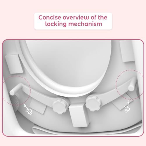 Image of StarAndDaisy Potty Seat for Kids 1-3 Years | Toilet Seat for Kids with Height Adjustable & Removable Soft Cushion, Fits All Western Toilets seat (Pink - White)