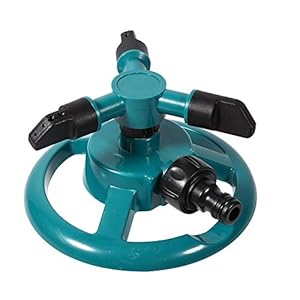Tuinsproeier Automatische 360 ° roterende irrigatiesproeier Gazonsproeier met 3 mondstukslangen