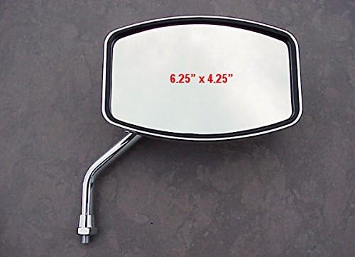 i5 Chrome BIG Mirrors compatible with Honda Kawasaki & Suzuki 10mm Handlebar Mount