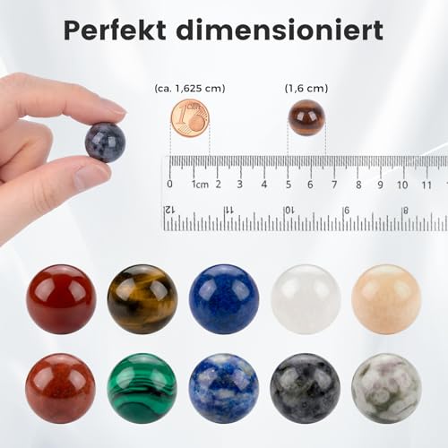 Miniatura 3 de Hakacc 10 Canicas Para Niños, 16 Mm, Coloridas, Bolas De Cristal, Canicas, Juguetes Decorativos