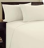 Elegant Comfort 1800 Thread Count Chain Design Egyptian Quality Luxurious Silky Soft Wrinkle & Fade Resistant 4 pc Sheet Set, Deep Pocket Up to 16' Queen Beige
