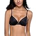 Produktbild Wingslove Damen Klassiche Push-Up BH Body Make-Up Leicht Gepolstert T-Shirt Büstenhalter mit Bügel, Schwarz(black), 85 B (38 B)