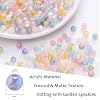 1000pcs Acrylic Frosted Round Beads for Jewelry Making 6mm Colorful Matte Beads with Golden Speckles Mini Circle Spacer Bead in Bulk for Necklace Bracelet Earrings DIY Craft Beading Supplies #3