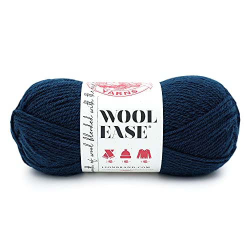 Image of Lion Brand Yarn Wool-Ease Yarn, Worsted-Weight Yarn for Knitting and Crocheting, 1 Pack, Riverside