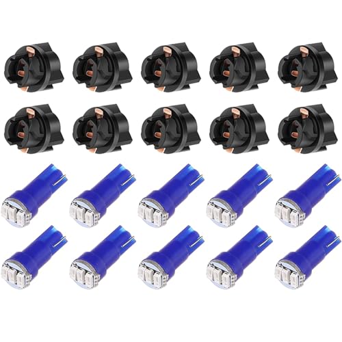 ECCPP Instrument Cluster Dash Panel Lights with Twist Lock Socket T5-Twist Lock T5-3-3014-SMD-BLUE 17, 18, 27, 37, 58, 70, 73, 74, 79, 85, 86, 206, 207, 286, 306, 307, 308, 406, 407 2721