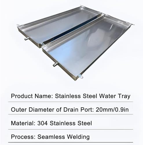 Large Air Conditioner Drip Pan - Portable Multi-Use Drip Tray with Drain Accessories for Window & Split AC Units (28x16x2 in / 70x40x5 cm) - Prevent Water Damage
