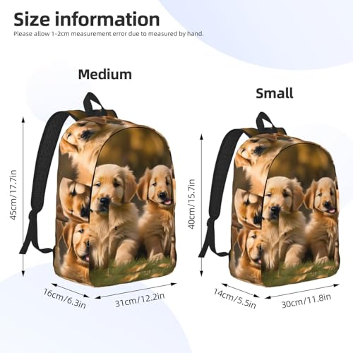 Sac à dos polyvalent en toile avec imprimé animaux chiots WURTON