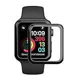 Youniker 2 Pack 3D Full Coverage Compatible with Apple Watch 38MM Screen Protector Tempered Glass Screen Protectors for iWatch 38mm (Series 1/Series 2/Series 3)