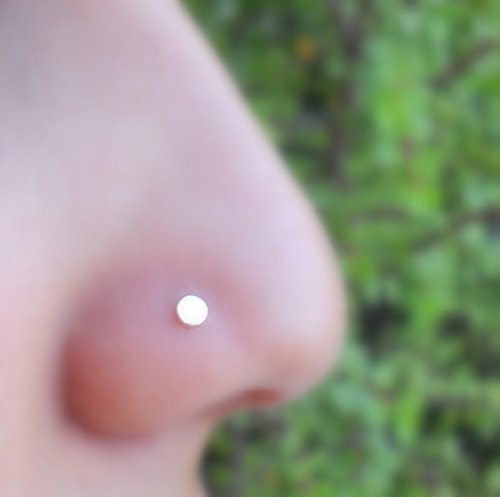 Nose Ring - Nose Stud - Cartilage Tragus Earring - Sterling Silver - 3mm Disk - 20G to 16G Post