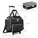 Prokva Rolling Makeup Case with 4 Removable Bags, Professional Makeup Train Case with Wheels, Makeup Artist Travel Bag with Brushes Storage Section, Black (Patent Design)