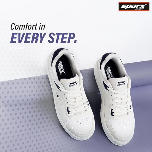 Image of SPARX Casual Sneakers for Men - Trendy Lace-Up Shoes with Soft Cushioning, Lightweight Comfort, Durable Sole & Everyday Fashion Wear