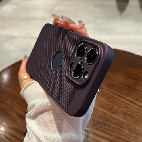 Coque iPhone 13 rigide violette évite la surchauffe grâce à sa structure creuse innovante