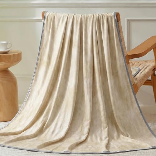 Image of Guohaoi Cooling Throw Blanket for Hot Sleepers, Twin Size 90''x108'' Lightweight Breathable Summer Bed Blanket for Couch, Arc-Chill Q-Max >0.5 Cool Fiber, Lightweight Blanket Ivory White