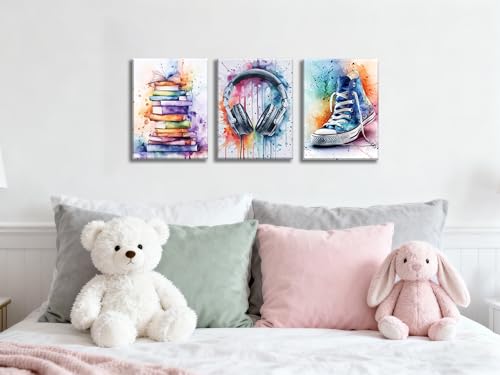 Image of Frimeeme Framed Teen Girls Bedroom Wall Art, Set of 3, 12 x 16 inch