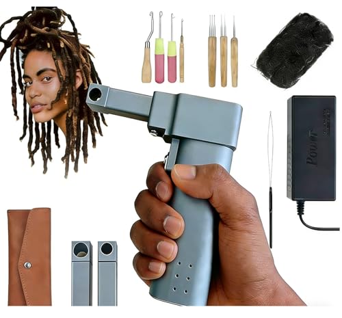 Dreadlock Machine Loc Machine for Dreadlocks Dreadlocks Maker Hair Extensions Loc Machine with 3 Replacement Holes and Multiple Tools