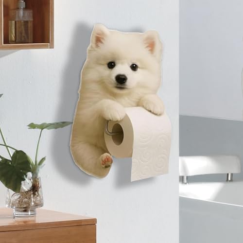 Portatoallas lindo de pared que ahorra espacio y decora con su forma de perro 3