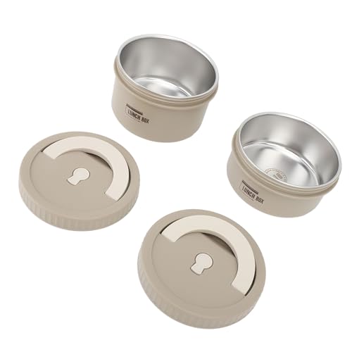 Contenedor de Almuerzo, Redonda Multifuncional Térmica para Picnic (2 caja)
