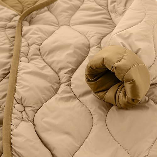 Girl's Oversized Quilted Jacket Lightweight Button Down Puffer Coats Warm Padded Outerwear with Pockets 4-15 Years3