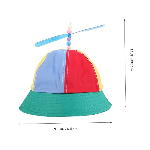 Sombrero para niños de algodón ajustable con hélice divertida para proteger del sol 2