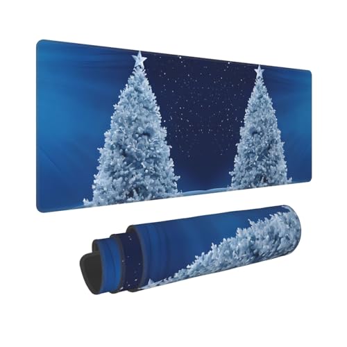 Tapis de souris de jeu antidérapant flocon de neige bleu contre les glisses