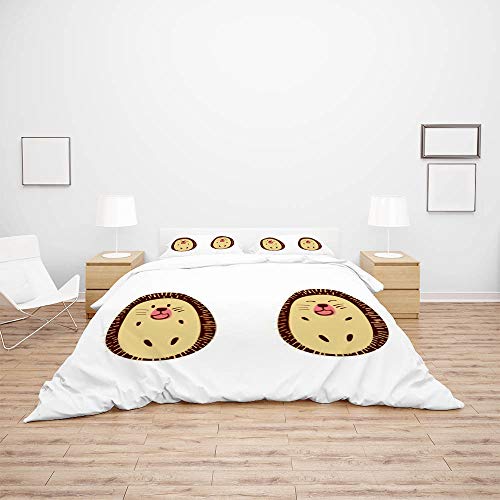 Housse de couette hérisson King avec 2 taies d'oreiller en polyester - 4