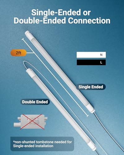 Image of Sunco 10 Pack 2ft LED T8 Clear Glass Tube for Indoor Replacement Fluorescent Commercial Office Hallway Warehouse, Type B, 10W 1200 Lumens, 5000K Daylight, Non-Dimmable, 100-277V, 50,000 Hour Lifetime