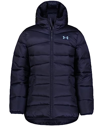 Image of Under Armour Girl's Hooded Parka Puffer Jacket, Insulated & Water Repellent