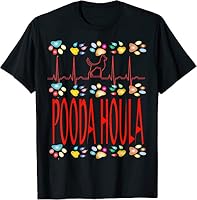 X.Style POODA HOULA I Love My POODA HOULA Dog Owner Mom Dad Puppy ds1797 T-Shirt Black