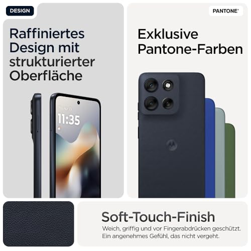 Motorola Moto g56 5G Smartphone (6,72“-FHD+-Display, 50-MP-Kamera mit Moto-AI, 8/256 GB, 5100 mAh, Android 15) Pantone Black Oyster, inkl. Schutzcover