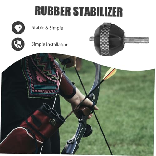 BESPORTBLE 2pcs Shock Absorbing Ball Recurve Stabilizer Weight Bow Accessory Shock Absorber Rod Bow Stabilizer Bow Point Insert Stabilizer Screw Bow Screw Rubber Stabilizers - Image 8