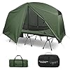 Gonex Camping Tent Cot for Adults, 1-Person Off-Ground Folding Portable Easy Set-up Tent Cot Combo for Hiking, Backpacking, Car & Motorcycle Camping(31.5" W X 78.7" L)-Army Green