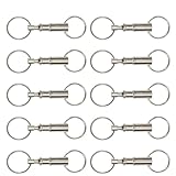 Material: fabricados con material de acero inoxidable, estos llaveros de liberación rápida están diseñados para durar, larga durabilidad y practicidad para el uso diario.