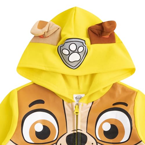Paw Patrol Nickelodeon Marshall, Rubble or Chase Boys Zip Up Hoodie for Toddler and Little Kids2