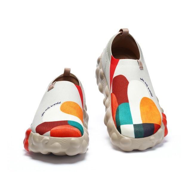 Image of UIN Shoes for Women Slip On Sneakers Comfortable Lightweight Barefoot Travel Art Painted Casual Loafers