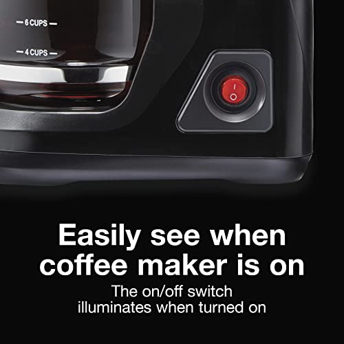 Image of Proctor Silex FrontFill Drip Coffee Maker, 12 Cup Glass Carafe, Black and Silver (43680PS)