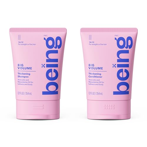 being BIG VOLUME Thickening Shampoo and Conditioner Set 354mL with Avocado and Macadamia Oil