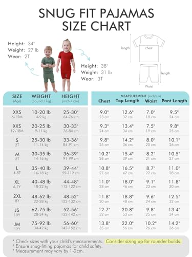 HAPIU Summer Rayon from Bamboo Toddler Pajamas Short Sleeve 2 pcs Set, Pjs Girls Boys Baby Kids,Dark Forest Green,2T - Thumbnail 6