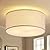 12.6" Modern Close to Ceiling Light with Linen Fabric Drum Shade,3-Light Semi Flush Mount Ceiling Light Fixture,Drum Light Fixtures Ceiling Mount for Kitchen, Bedroom, Bathroom, Living Room, Hallway