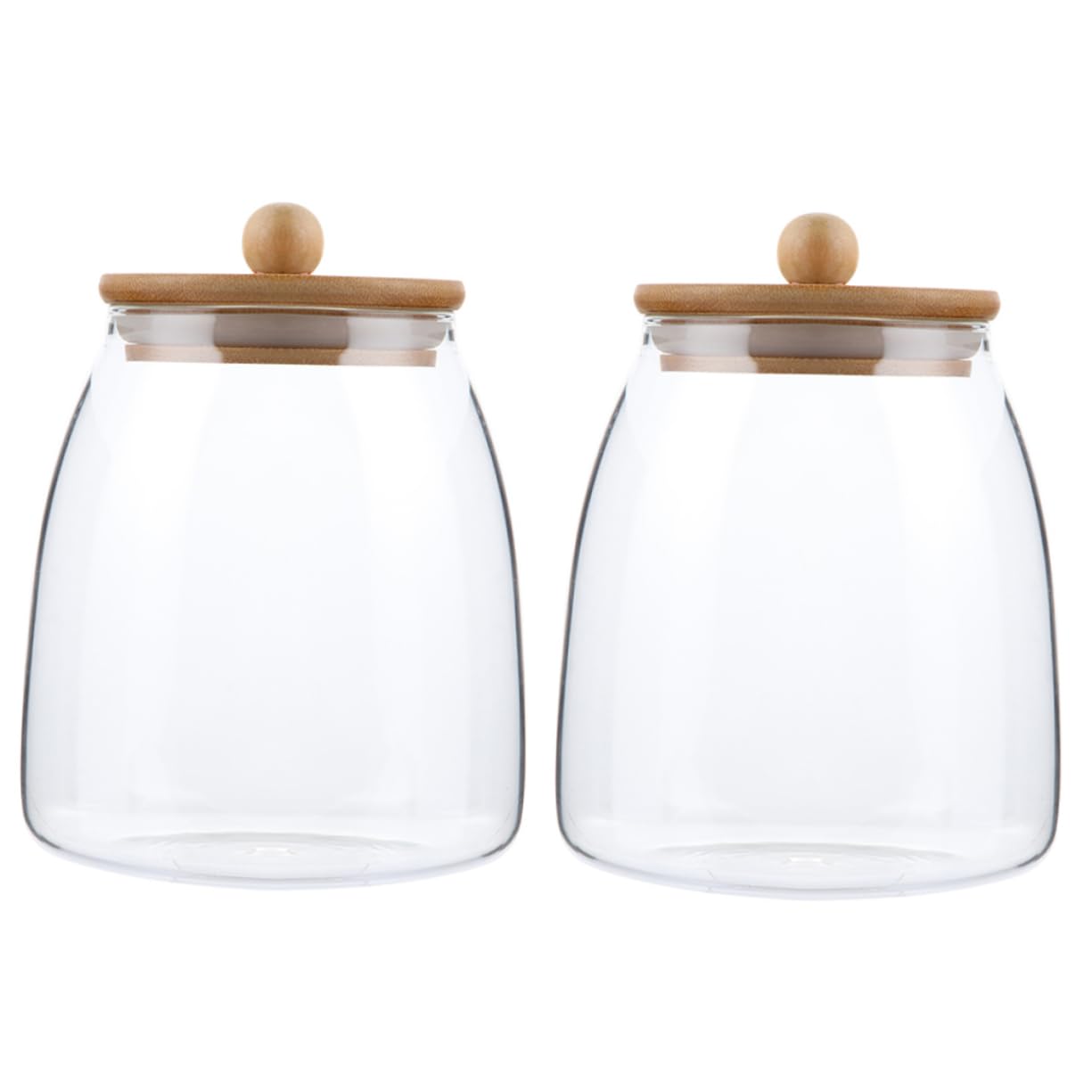 Abaodam 2piezas Tarros Tapa para Almacenar Dulces y Frutos Secos Contenedores de Vidrio Multiusos para Cocina